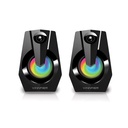 [84143] VINNFIER ICON 808BTR 2.0 BLUETOOTH SPEAKER WITH USB ,FM,EXTERNAL CONTROLLER & RGB LIGHT BLACK Image 