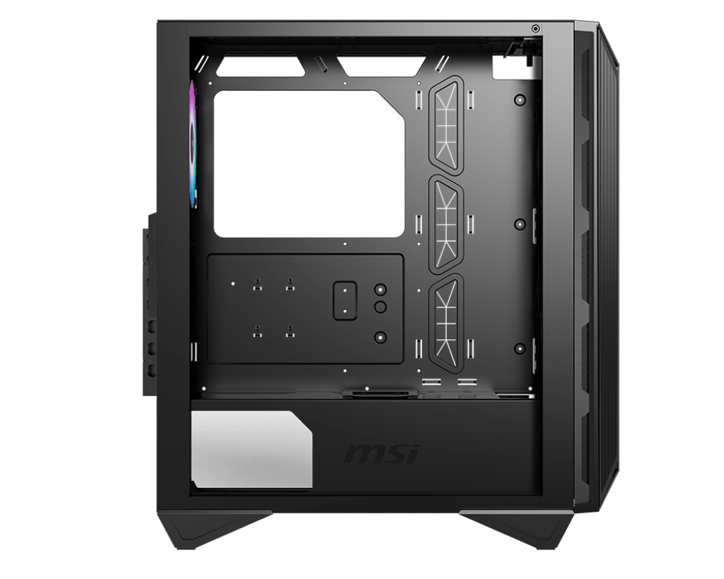 [83330] MSI MPG GUNGNIR 111R - Premium Mid-Tower Gaming PC Case - Tempered Glass Side Panel - 4 x ARGB 120mm Fans - Liquid Cooling Support up to 360mm Radiator - Two-Tone Design Image 