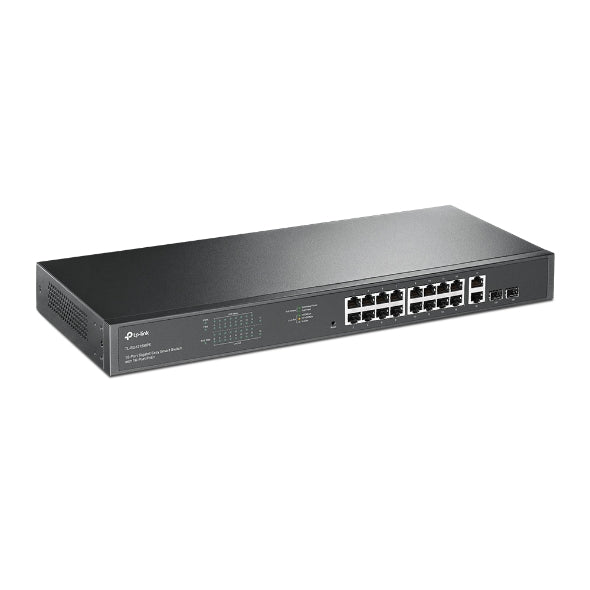 [83054] TP-LINK JetStream 16-Port Gigabit Easy Smart PoE+ Switch with 2 SFP Slots Image 
