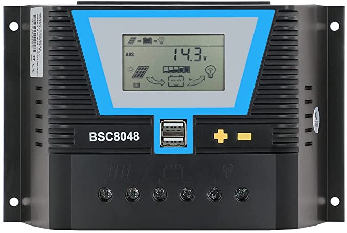 [82953] 12V/24V/36V/48V, 80A  Solar Charge Controller Max PV 100V Image 