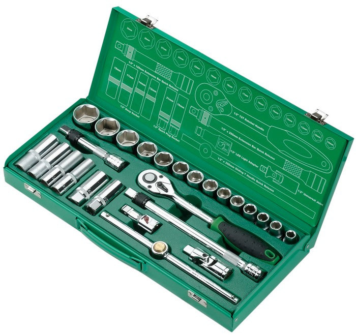[82932] 26Pcs 12.7mm Driver Socket Tool Set Image 