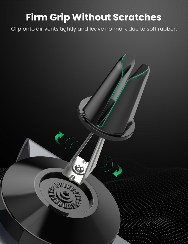 [82892] UGREEN Gravity Drive Air Vent Mount Phone Holder (Space gray) Image 
