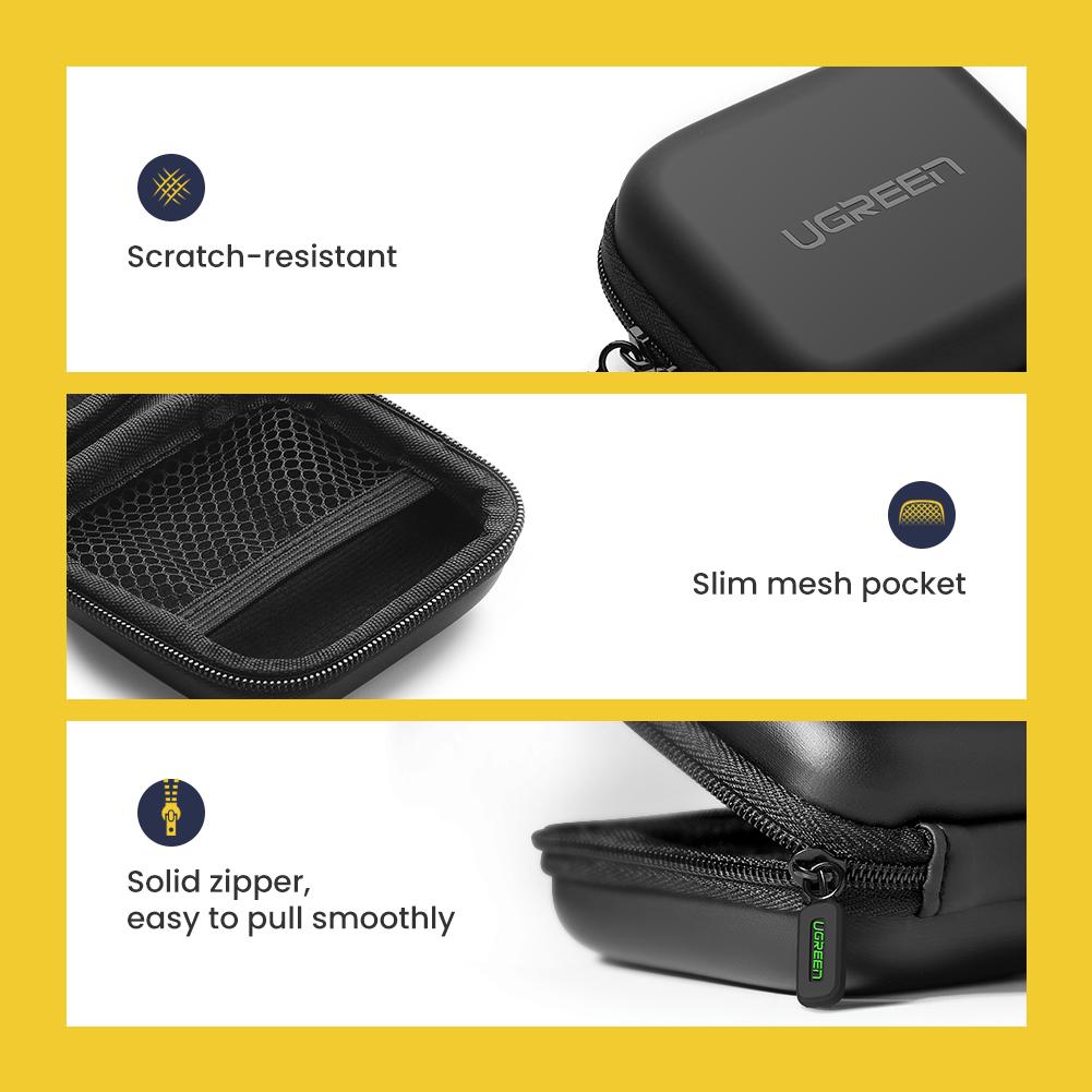 [82900] UGREEN Headset Storage Bag (Black) Image 