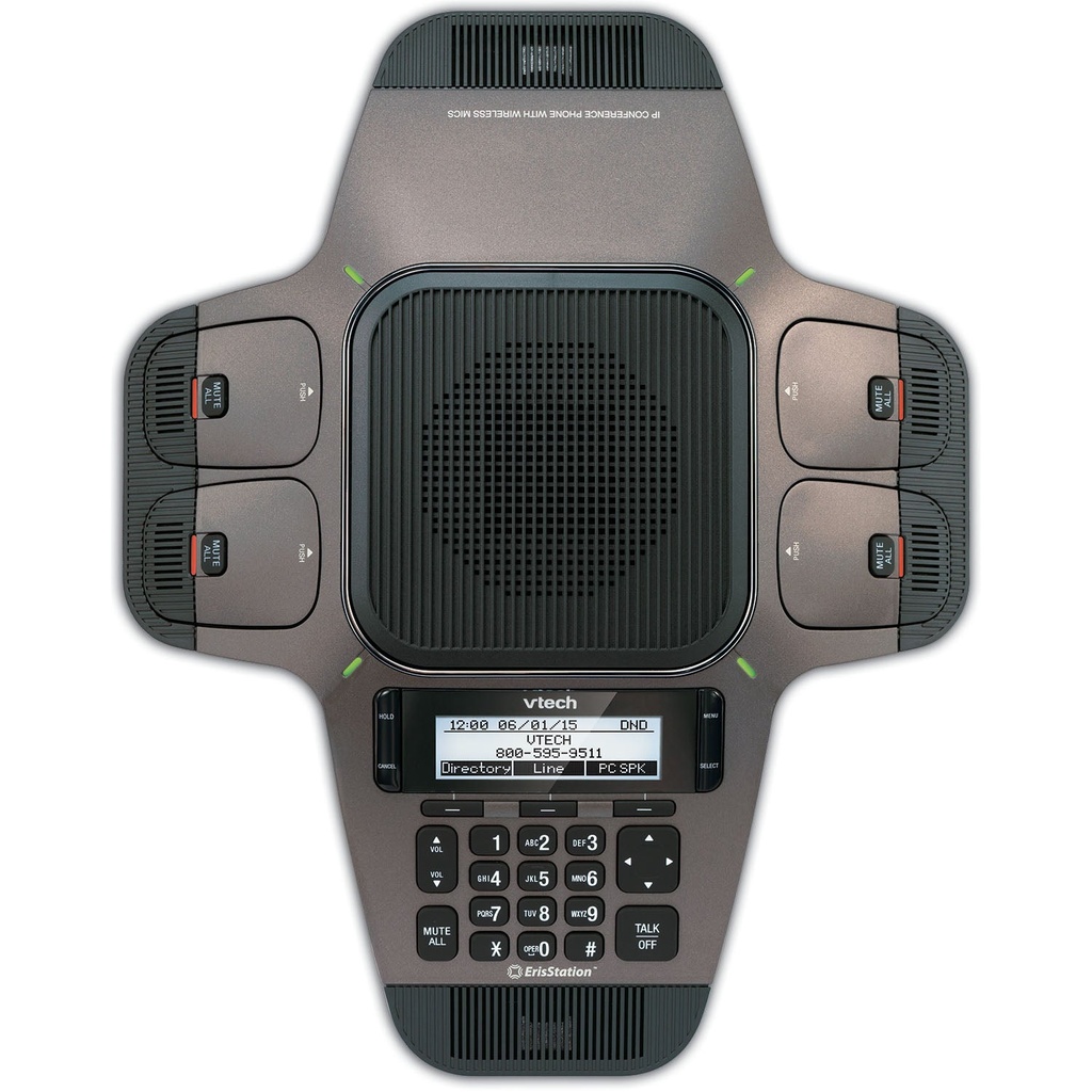[81972] Vtech ErisStation VCS754A SIP Audio Conference Phone with Four Wireless Mics Image 