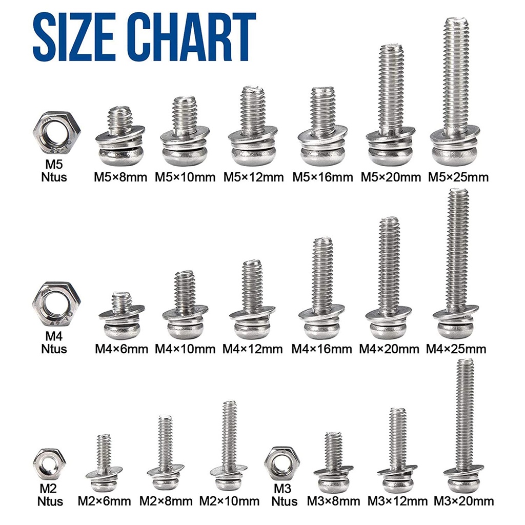 [81730] Stainless Steel Pan Round Head Screws M2 With Nut Image 