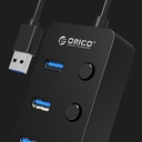 [81671] Hub Orico Portable 4-Port USB3.0 W/Power Switch (ORI-W9PH4-U3-BK) Image 