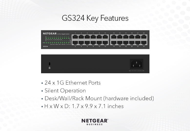 [77875] Netgear GS324 24 Port Gigabit Switch Image 