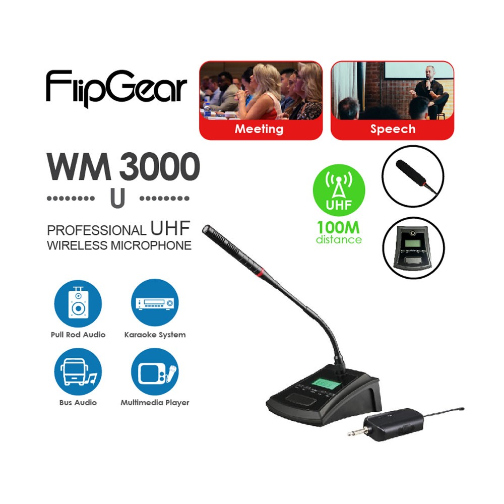 [81255] VINNFIER WM3000U PROFESSIONAL UNIVERSAL DESK MICROPHONE GRAY Image 