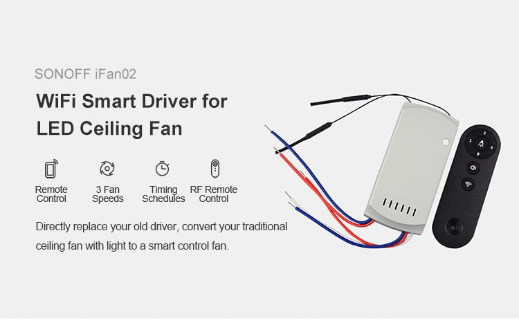 [80396] SONOFF Wi-Fi Ceiling Fan And Light Controller Image 