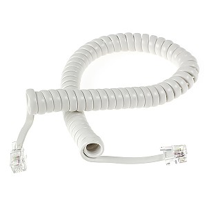Telephone Handset Cable - White