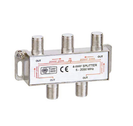 4 Way Splitter 5 - 2050MHz ( Power Pass )