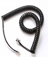 Telephone Handset Cable - Black