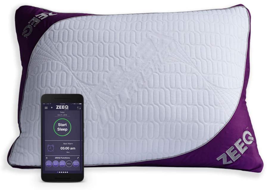ZEEQ Smart Pillow - Track Sleep, Stream Audio, Smart Home Connected for Home Automation