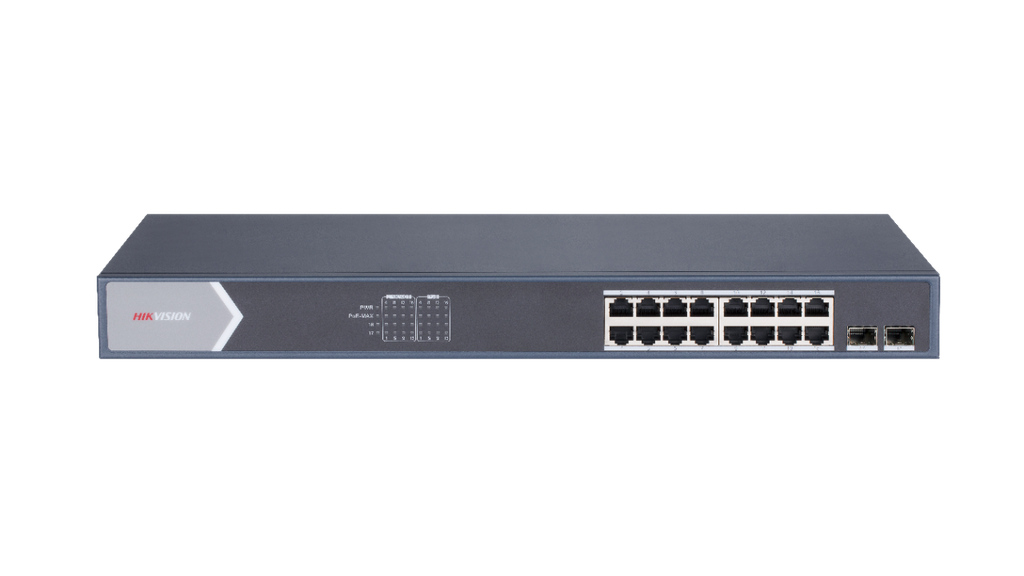 Hikvision DS-3E0518P-E/M 16 Port Gigabit Unmanaged POE Switch
