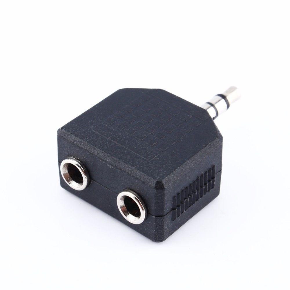 3.5 Stereo Male to 2 x 3.5  Stereo Female Plastic Connector