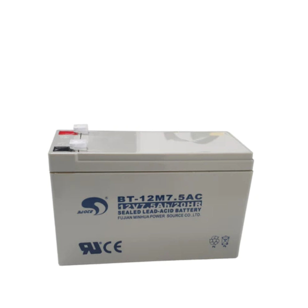 Sealed Lead Acid Battery 12V 7.5Ah / 20HR 2.75' 3.75' 6'