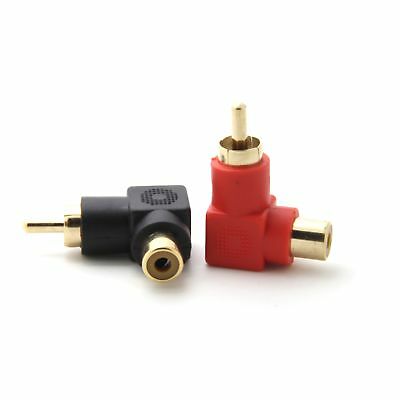 RCA 90 Degree Male To Female Plastic Connector