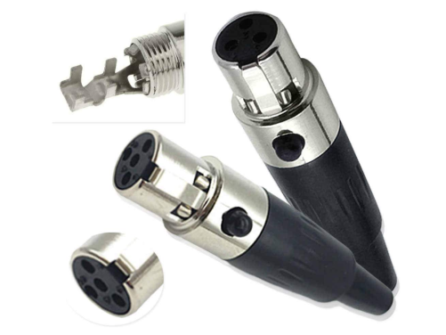 Mini XLR Connector 3 Pin Female Solder type