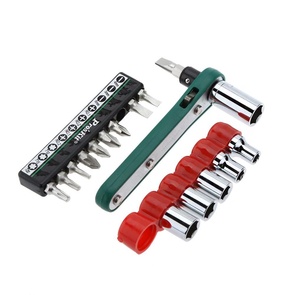 17 Pcs Offset Ratchet & Socket Driver Set
