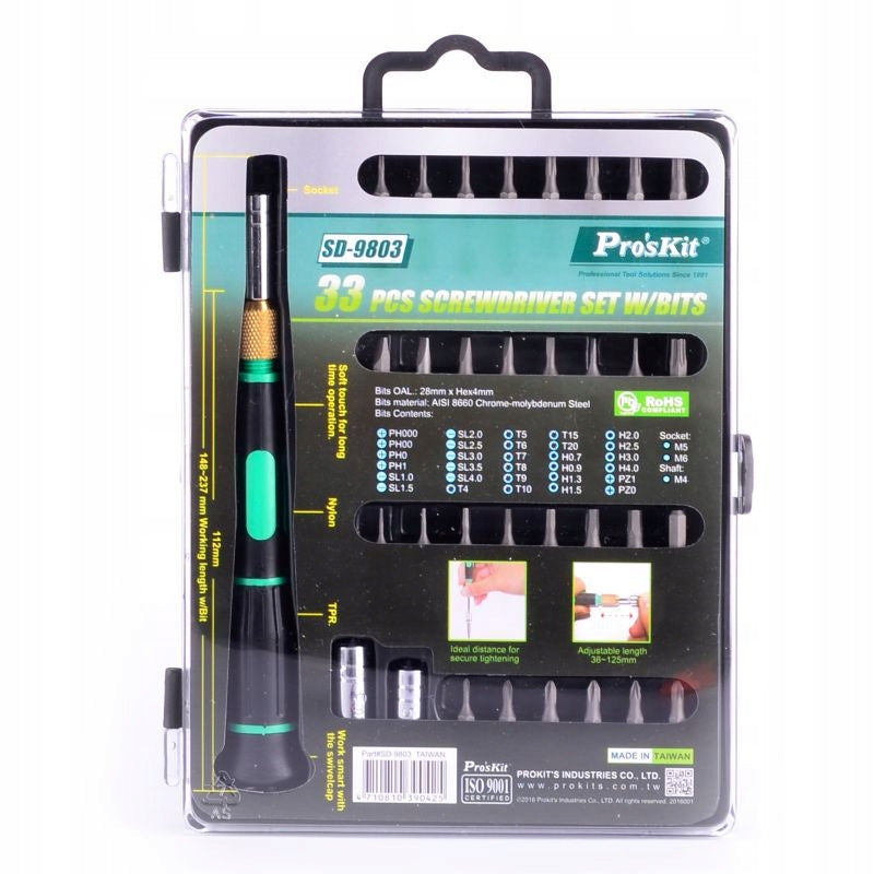 33Pcs Screwdriver Set W/Bits