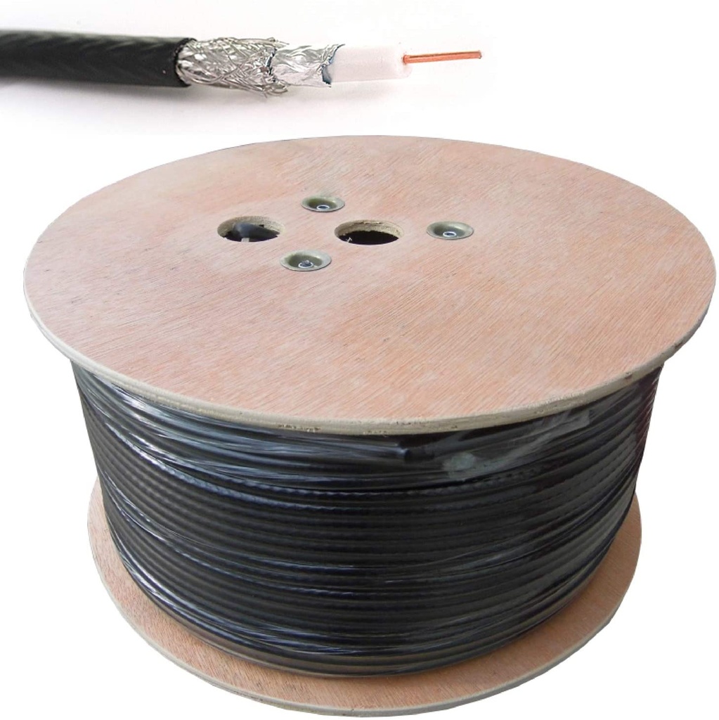 LS RG6 Cable Roll (With Jelly) - Black