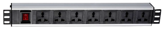 7 Way 19" Power Panel - UK Socket PDU
