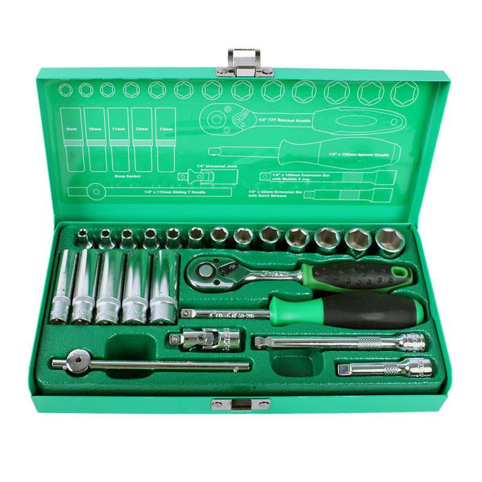 24Pcs 6.3mm Driver Socket Tool Set