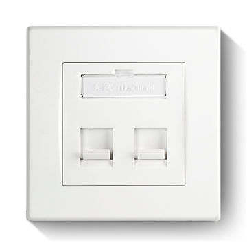 Dual RJ45 Faceplate
