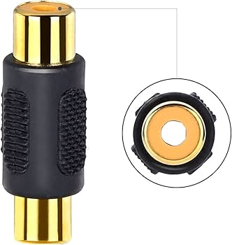 RCA Female To Female  Joint Connector Gold