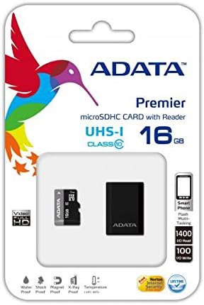 ADATA 16GB Micro SD Class10 Card with USB Reader