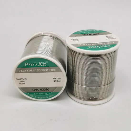 Solder wire 63% 250g, Dia 1.0mm- 8PK-033K