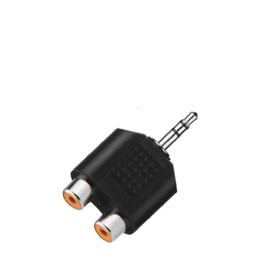 3.5 Mono Male to 2 RCA Female Connector