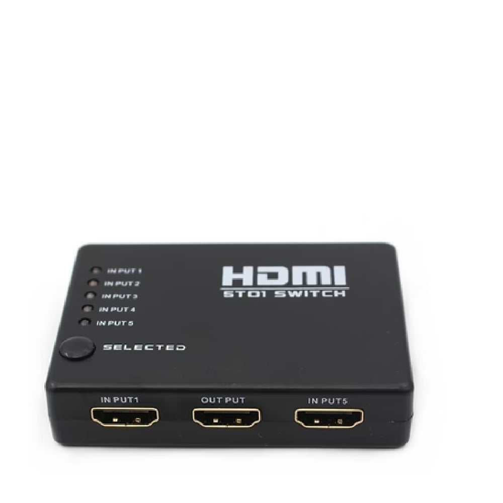 4K HDMI 2.0 Switch 5 in 1 Out with IR Remote + Power adapter