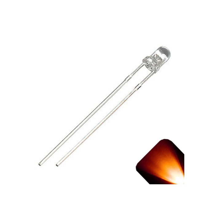 LED 3mm - Orange (White Coat)
