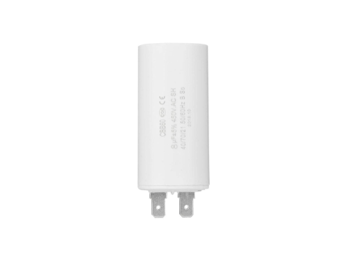 AC Capacitor 450V 8uF - White & Black