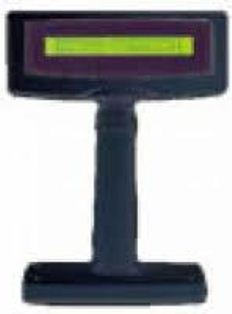 Display pole 20x2 6x9. 66mm character black square base USB