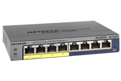 NetGear 8 Port Gigabit Ethernet with 4 port POE Switch (GS108PE-300INS)
