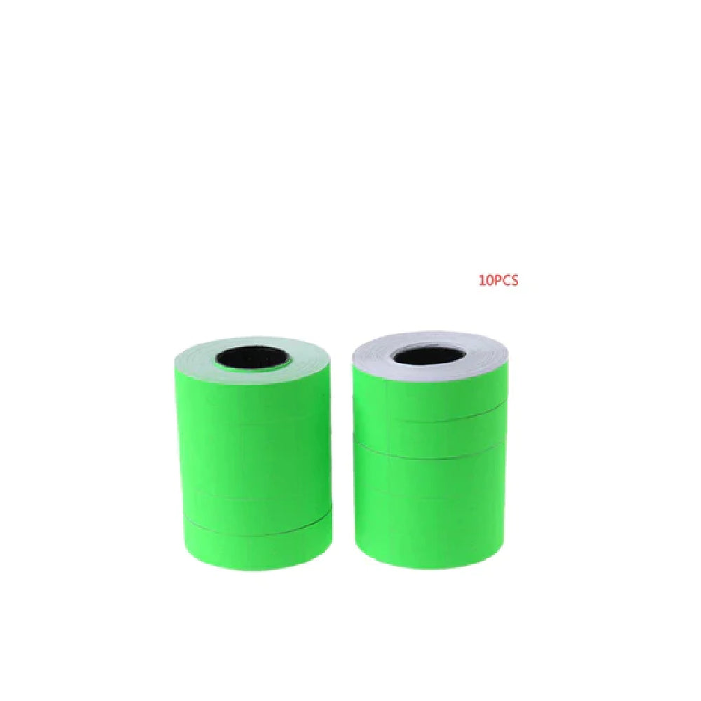 Price Gun Paper Tag Mark Sticker Supermarket Labels For MX-6600 (Green and white)