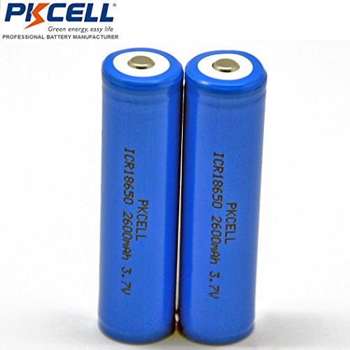 PKCell 3.7V li-ion ICR 18650 2600mAh battery without PCB