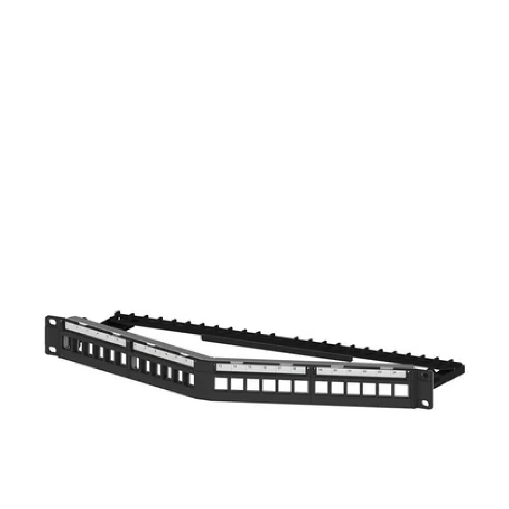 24 Port Angle Patch Panel Cat 6 with 24pcs WT-2007B