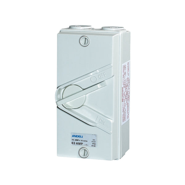 Weather Protected Triple Pole Isolating Switch 63A