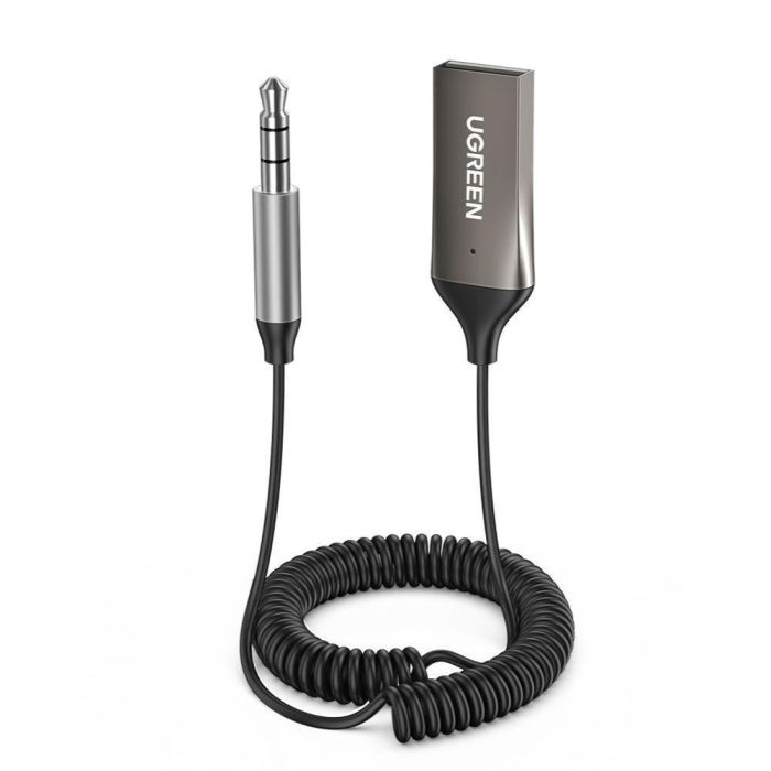 UGREEN Bluetooth Car Receiver Aux with Mic (Space Gray)