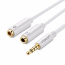 UGREEN 3.5mm Male to Dual 3.5mm Female Headset Splitter White