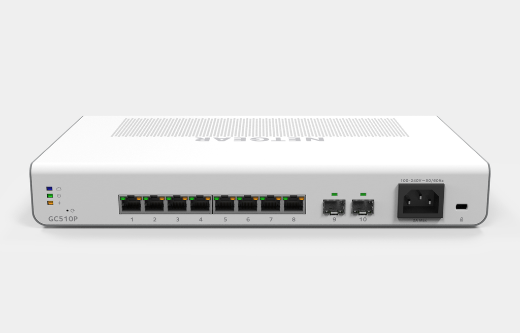 8 Port Gigabit PoE+ App managed Smart Cloud Switch with 2 SFP Ports