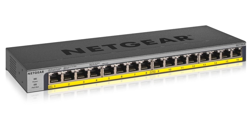 Netgear 16-Port Unmanaged Gigabit POE+ Switch