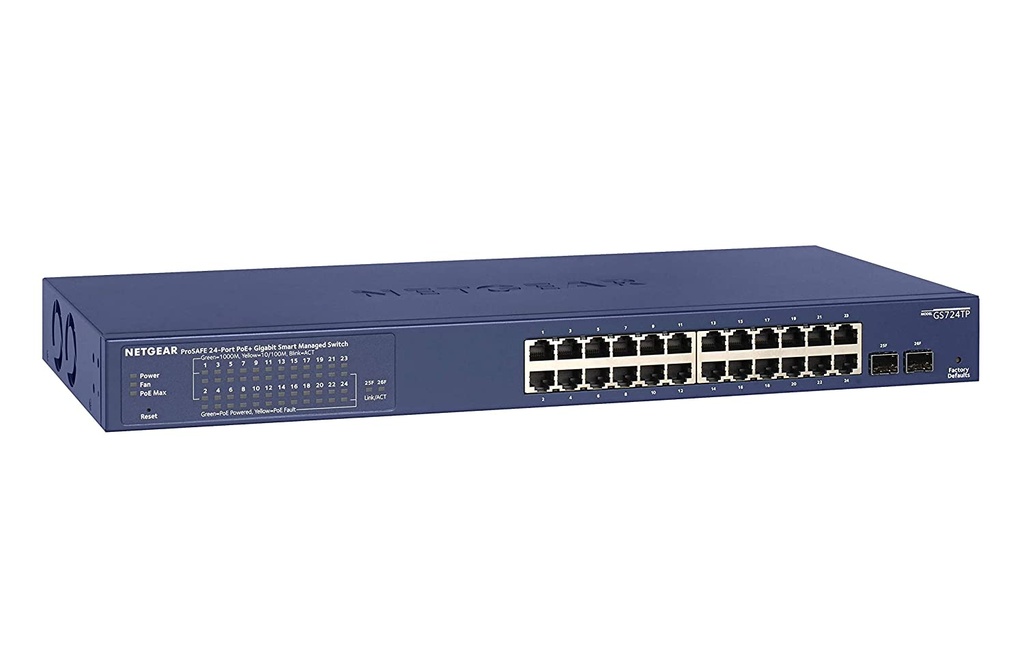 24 Port Gigabit POE+ Smart Managed Pro Switch