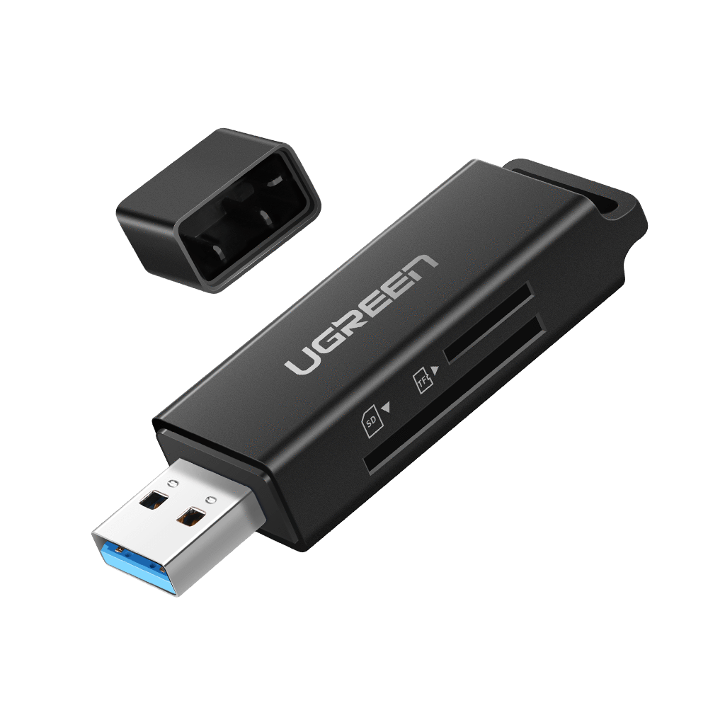 UGREEN USB 3.0 to TF + SD Dual Card Reader (Black)