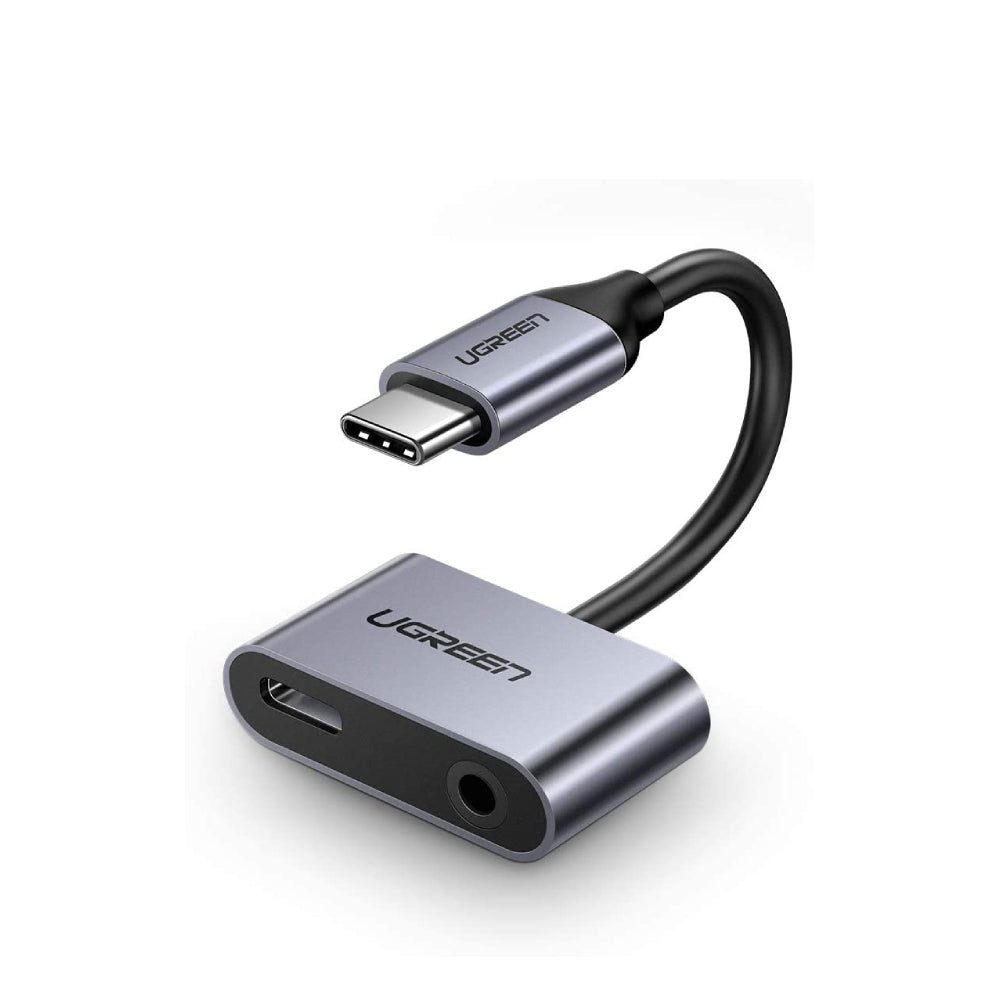 UGREEN Type C to 3.5MM audio + Type C female adapter gray