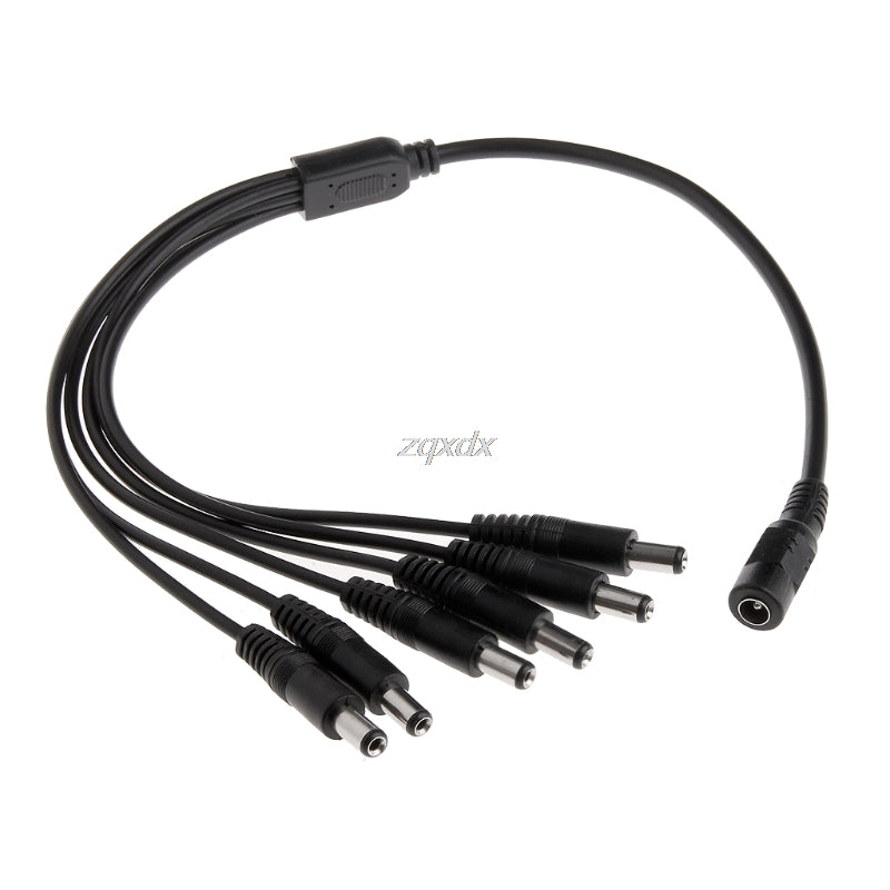 DC Splitter 1 Male Plug to 6 Female Jacks (5.5X2.1)