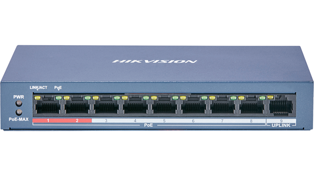 Hikvision 8 Port Fast Ethernet Unmanaged POE Switch